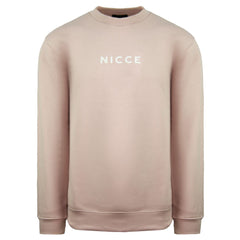 Nicce Centre Logo Mens Light Pink Sweater