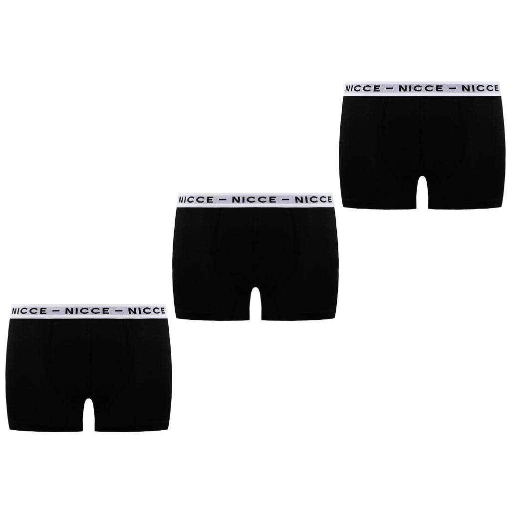 Nicce 3-Pack Trailstar Mens Black Boxer Shorts