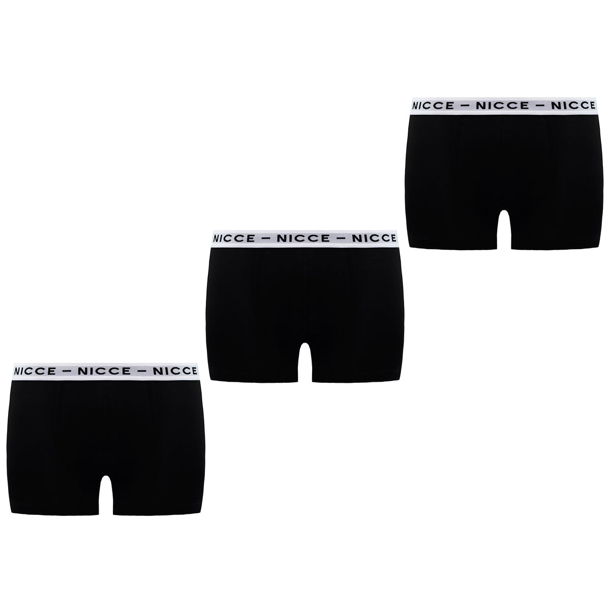 Nicce 3-Pack Trailstar Mens Black Boxer Shorts