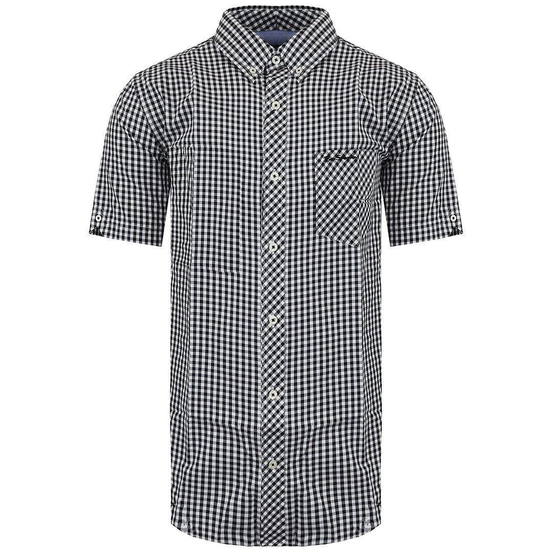 Ben Sherman Checkered Mens Black Shirt