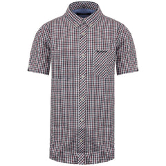 Ben Sherman Checkered Mens Red Shirt