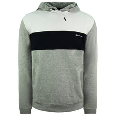 Ben Sherman Panelled Mens Grey Hoodie