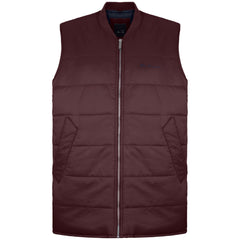 Ben Sherman Quilted Mens Dark Red Gilet