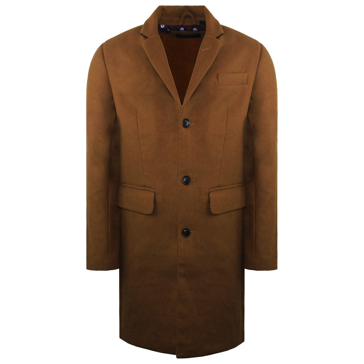 Ben Sherman Lightweight Mens Camel Coat