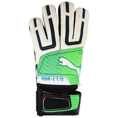 Puma Power Cat 1.12 Mens White/Green Goalkeeper Gloves