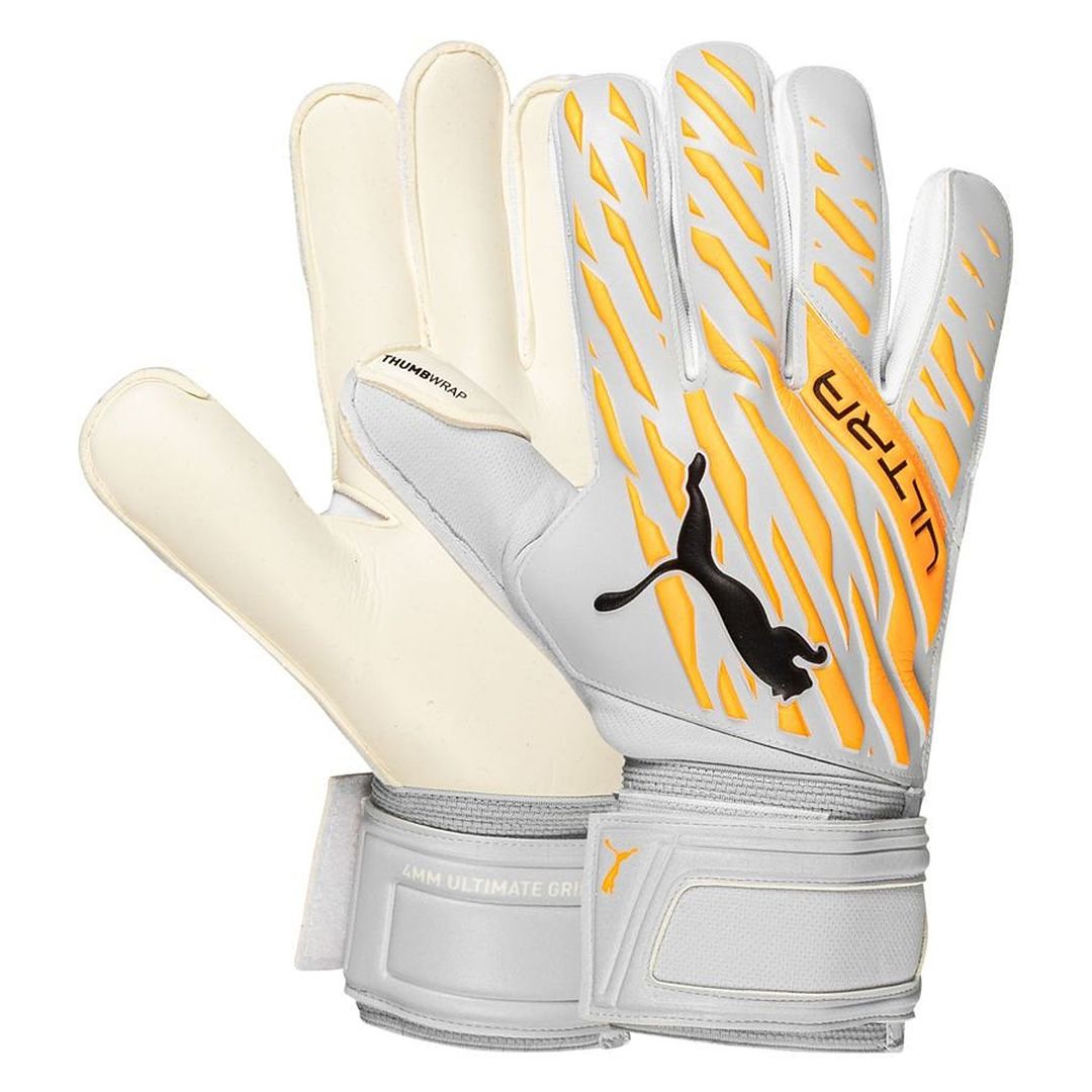 Puma Ultra Grip 1 RC Grey/Orange Mens Goalkeeper Gloves