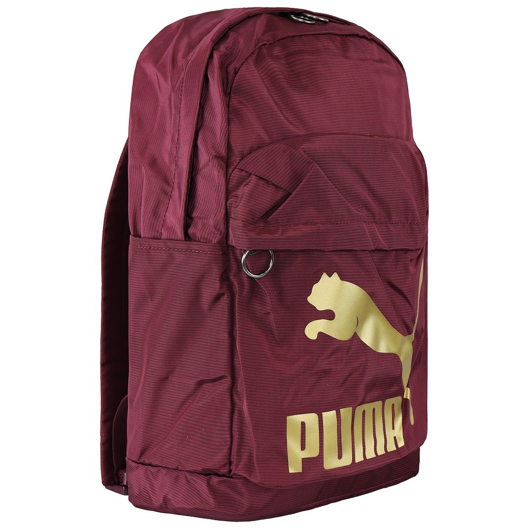 Puma Logo Mens Burgundy Backpack