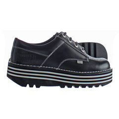 Kickers Kick Lo Ragged Womens Black Shoes