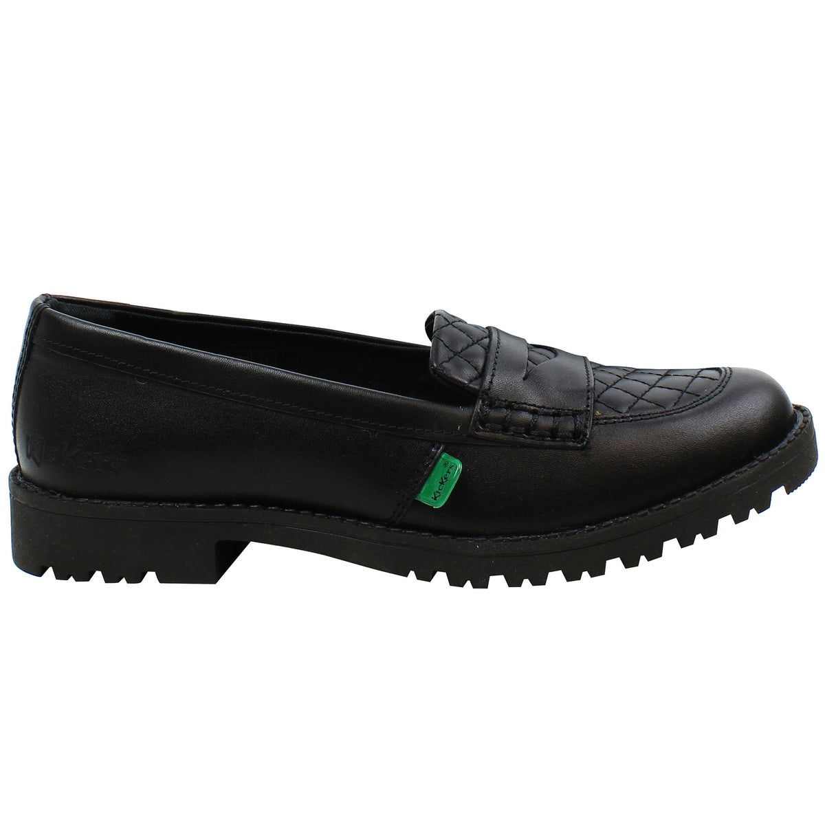 Kickers Lachly Quilt Loafer Womens Black Shoes