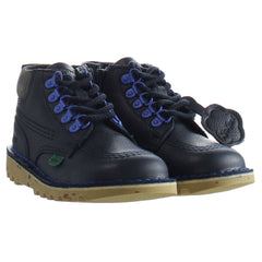 Kickers Kick Hi Winter Kids Navy Boots