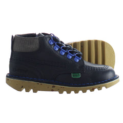 Kickers Kick Hi Winter Kids Navy Boots