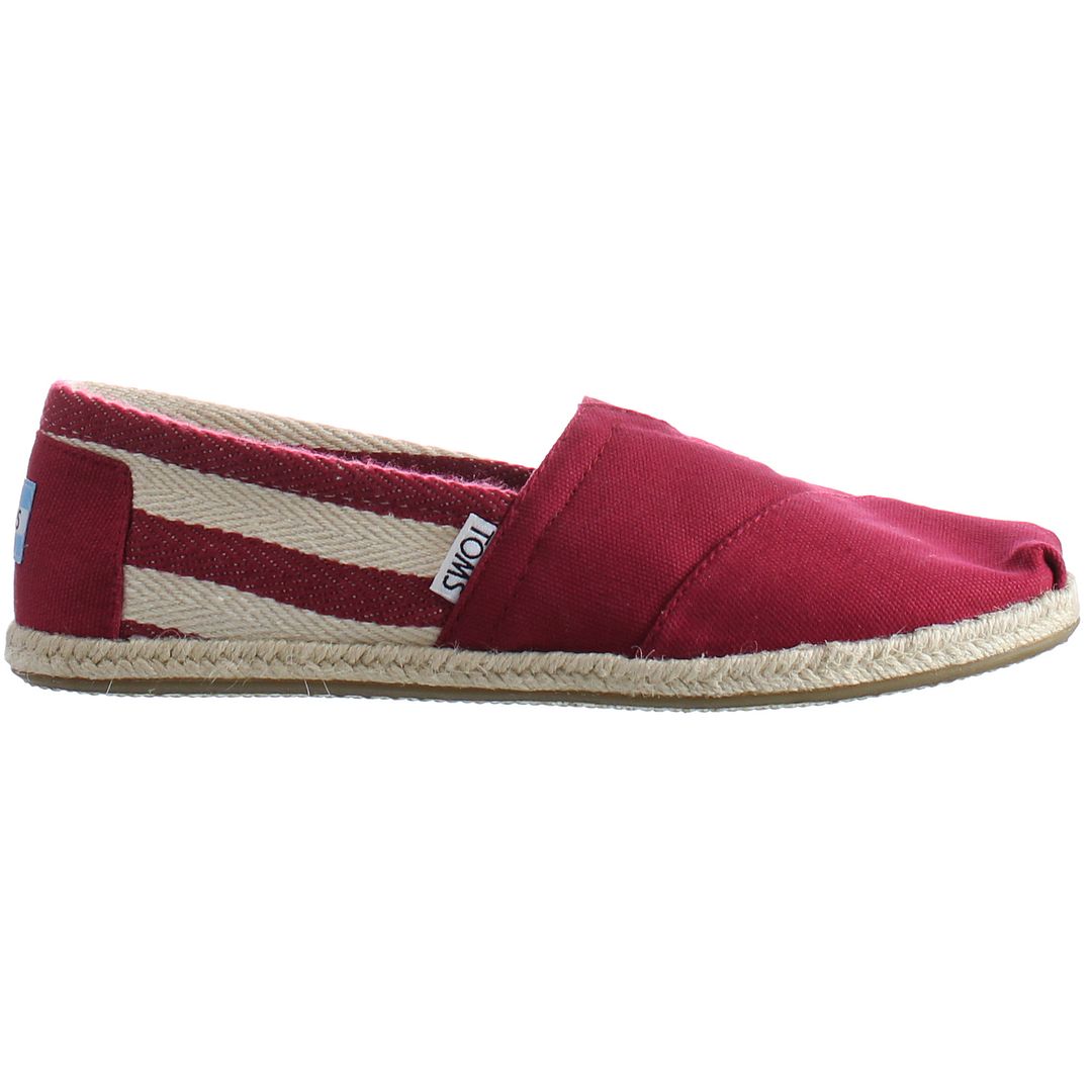 Toms University Classic Alpargata Womens Red Espadrilles