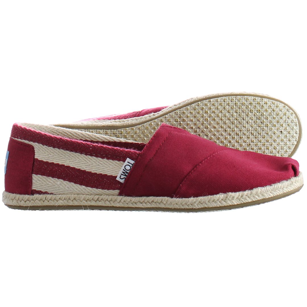 Toms University Classic Alpargata Womens Red Espadrilles