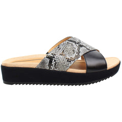 Vionic Hayden Snake Womens Black Sandals