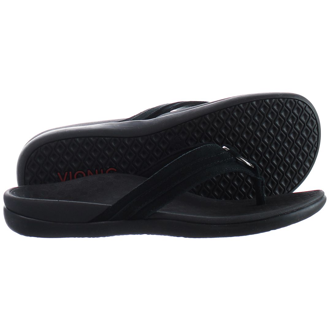 Vionic Aloe Black Womens Flip-Flops