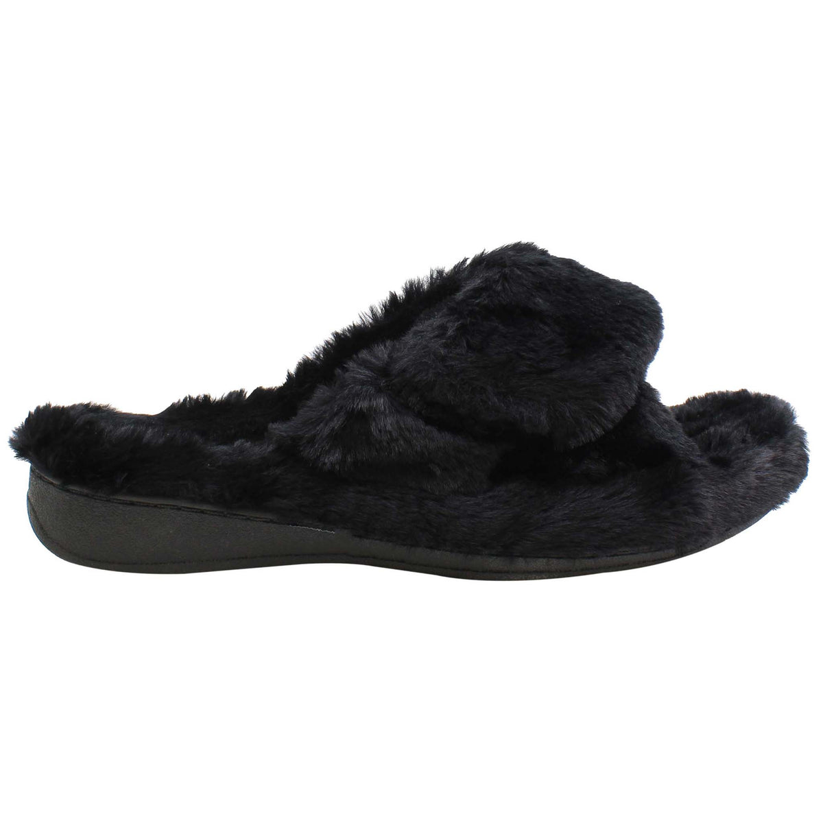 Vionic Indulge Relax Plush Womens Black Slippers