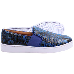 Vionic Demetra Snake Womens Blue Shoes