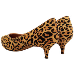 Vionic Kit Josie Leopard Womens Brown Pointy Heels