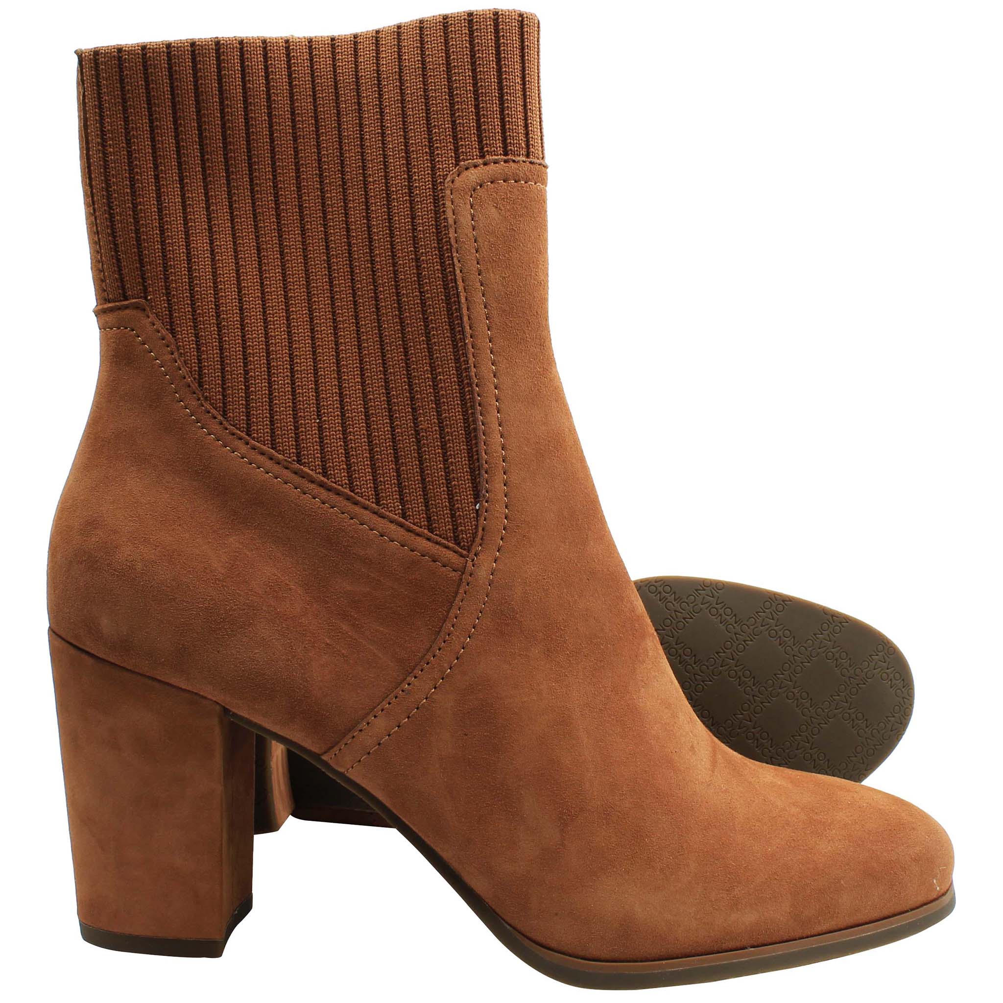 Vionic Kaylee Womens Brown Heeled Boots