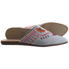 Toms Chambray Jutti Mule Grey Womens Flip-Flops