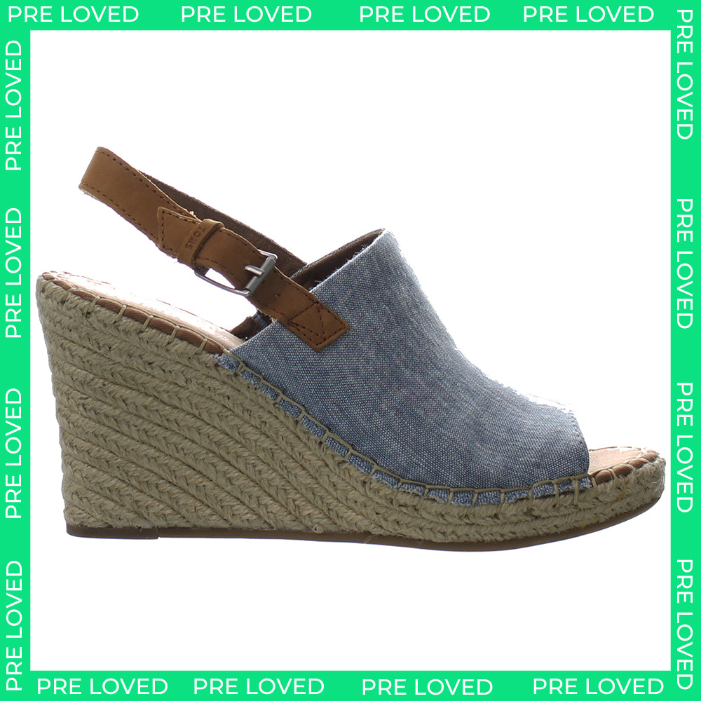 Toms Monica  Blue Womens Sandals NO BOX