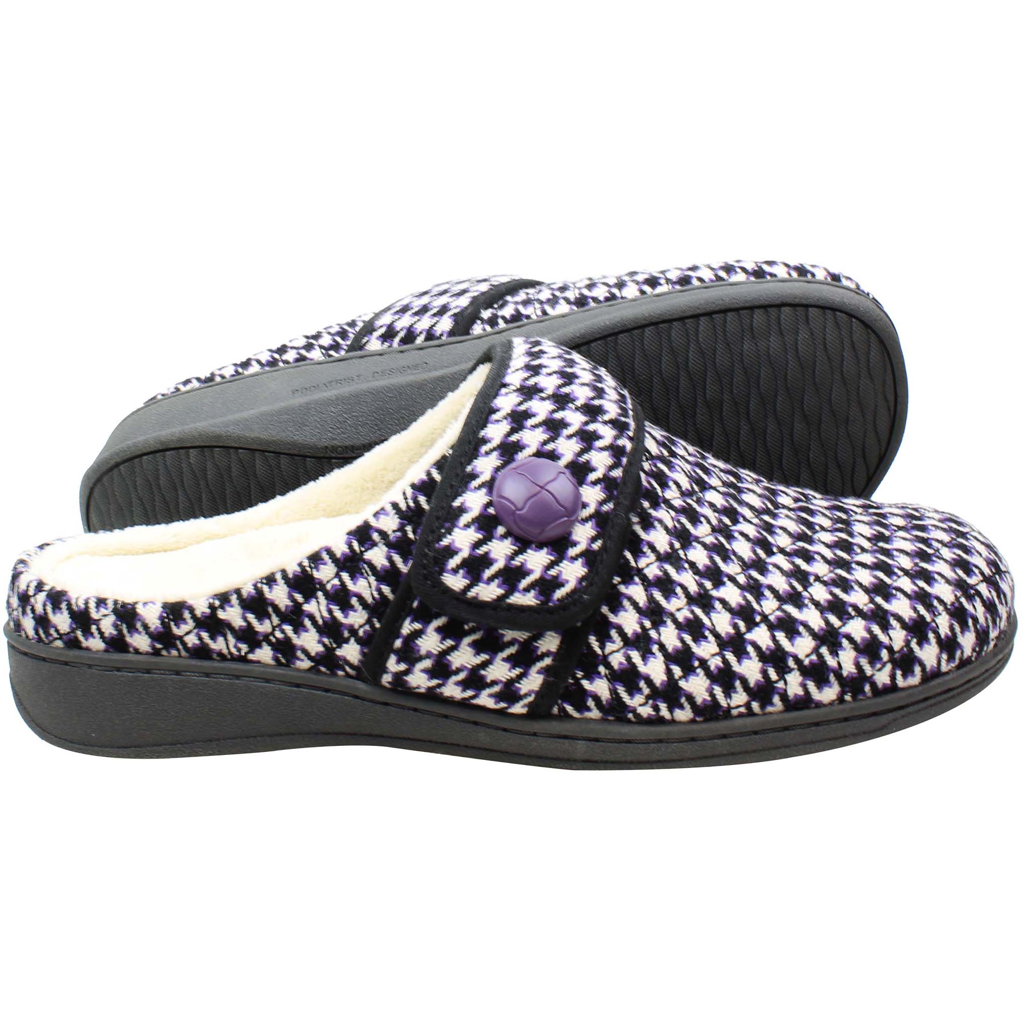 Vionic Carlin Womens Black/White Slippers