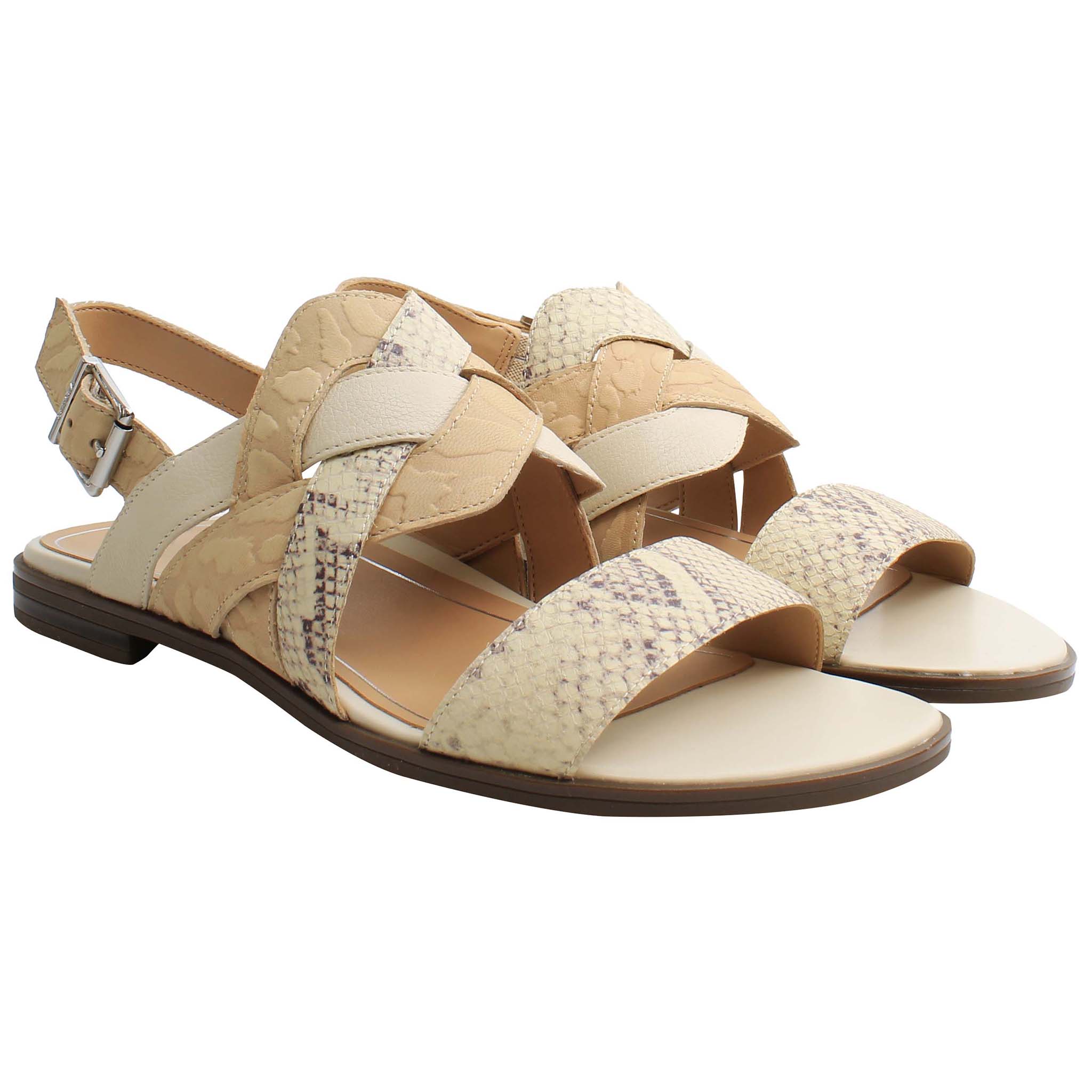 Vionic Kendra Snake Womens Beige Sandals