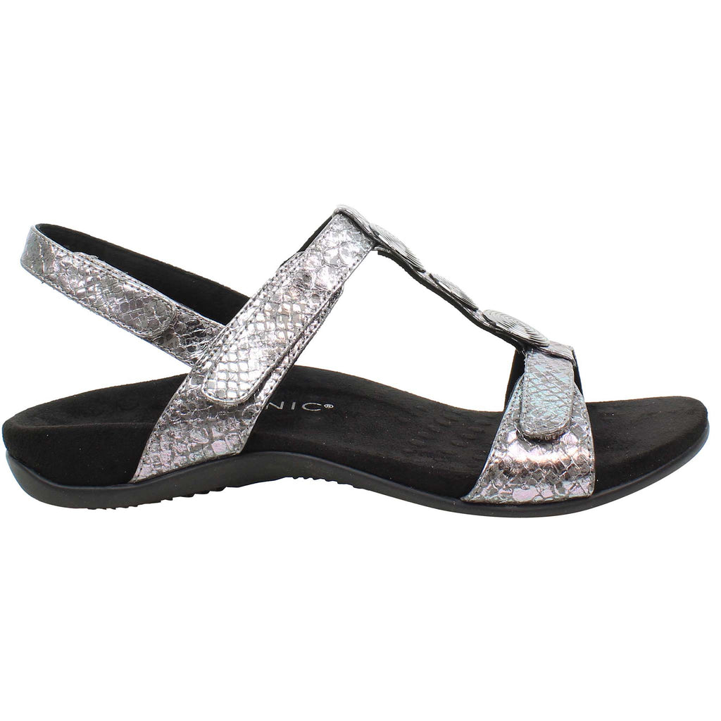 Vionic Rest Farra Met Snake Womens Silver Sandals