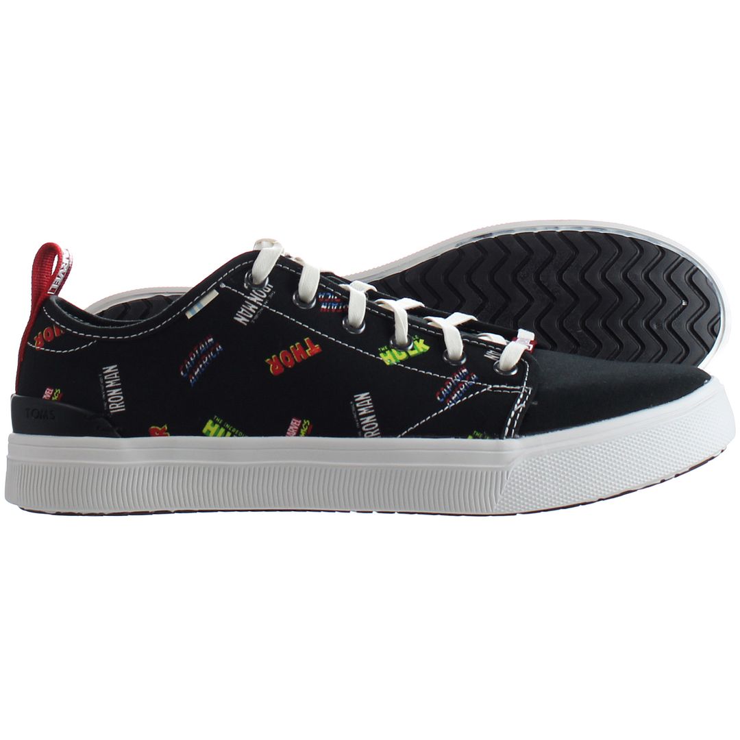 Toms x Marvel Trvl Lite Low Mens Black Trainers