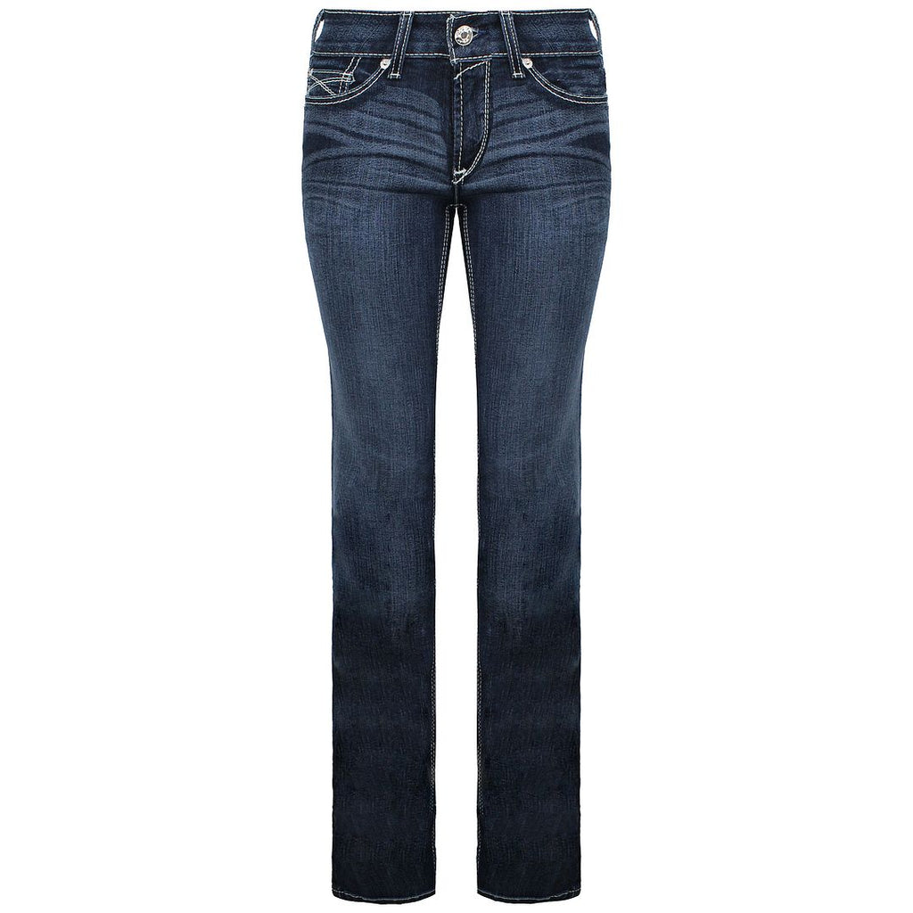 Ariat R.E.A.L Mid Rise Arrow Fit Stretch Lucia Womens Straight Jeans