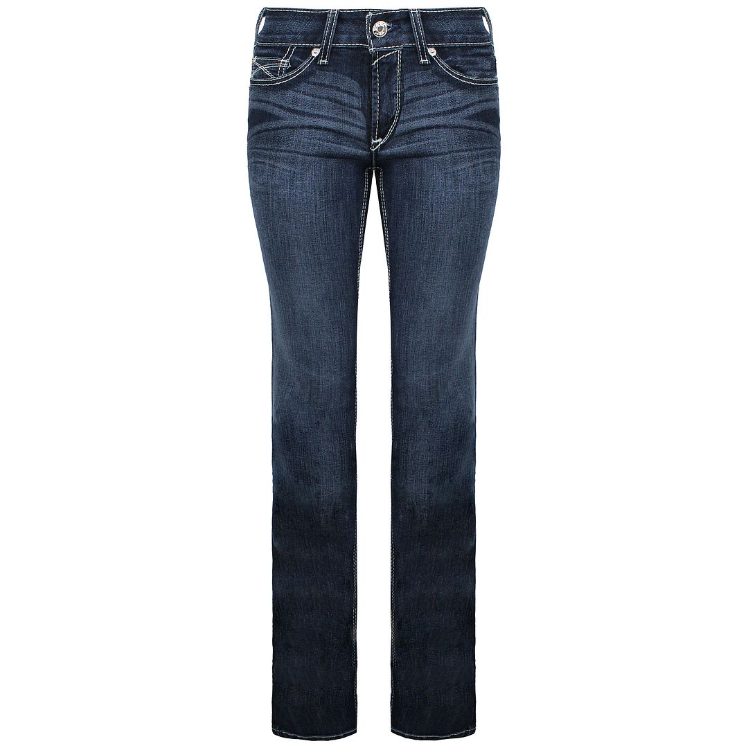 Ariat R.E.A.L Mid Rise Arrow Fit Stretch Lucia Womens Straight Jeans