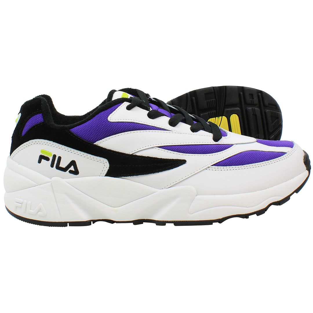 Fila V94M Low Mens White/Purple Trainers