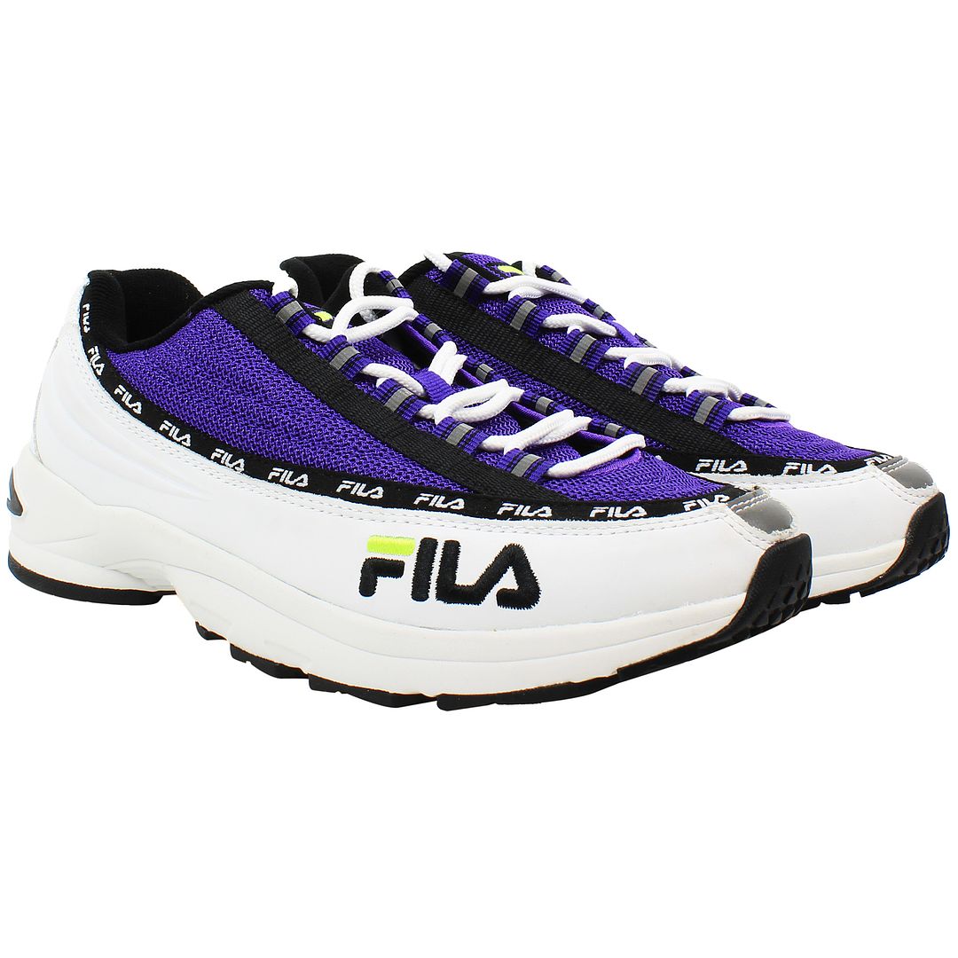 Fila DSTR97 Mens White/Purple Trainers