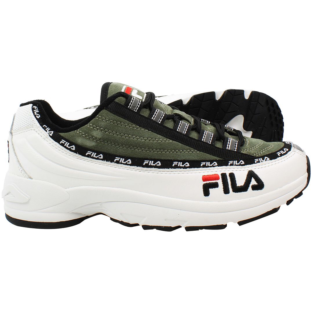 Fila DSTR97 S Mens White/Green Trainers