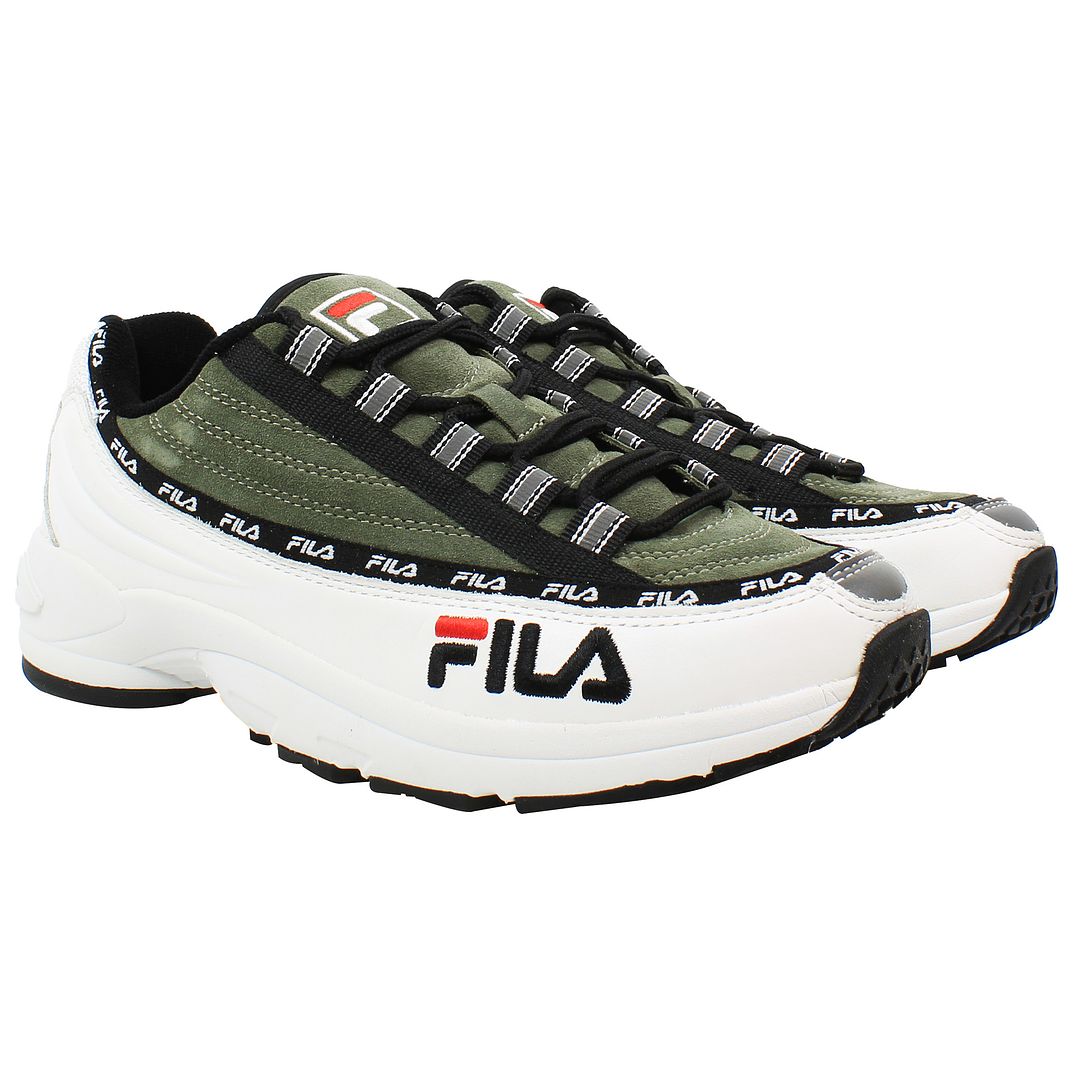 Fila DSTR97 S Mens White/Green Trainers