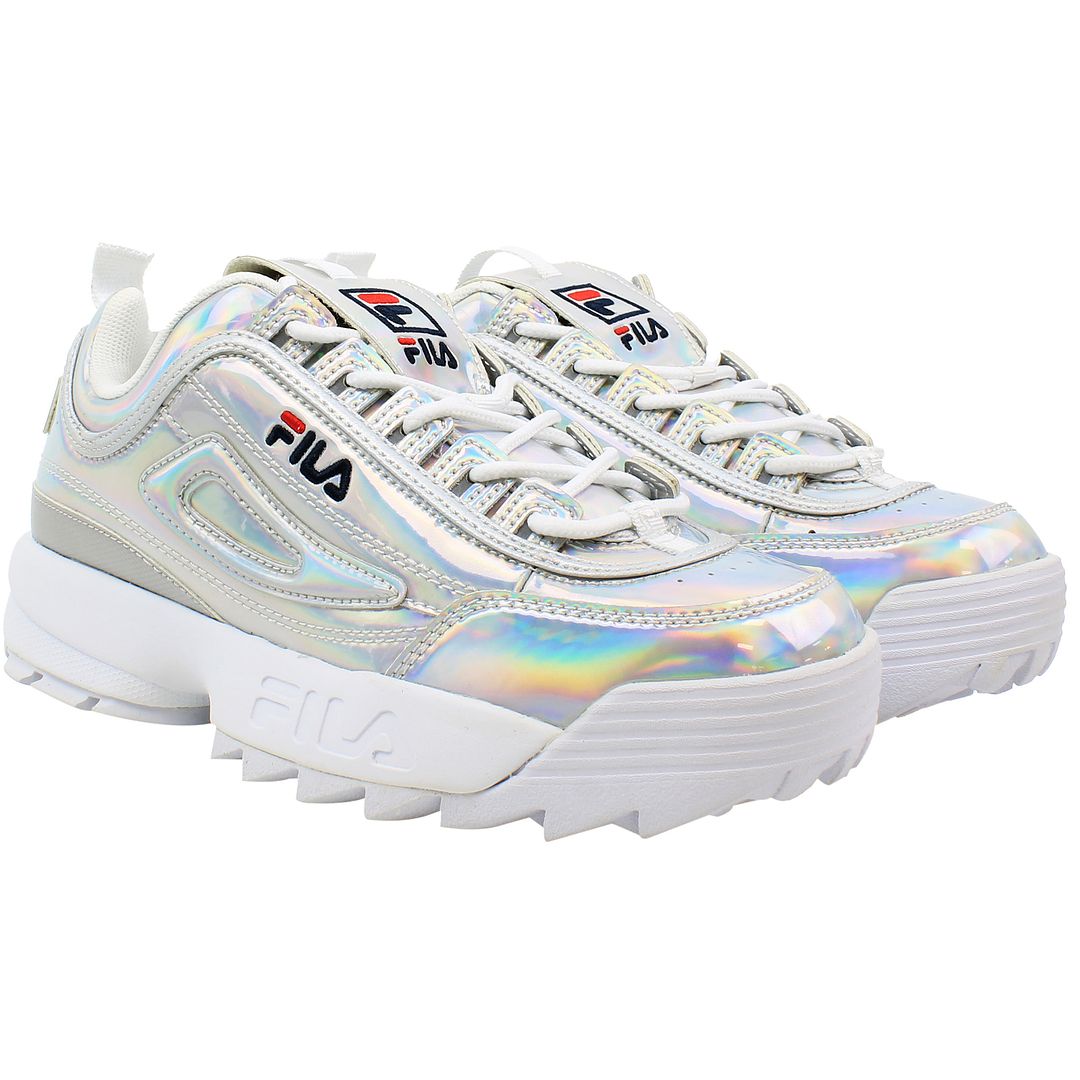 Fila Disruptor M Low Womens Silver Trainers