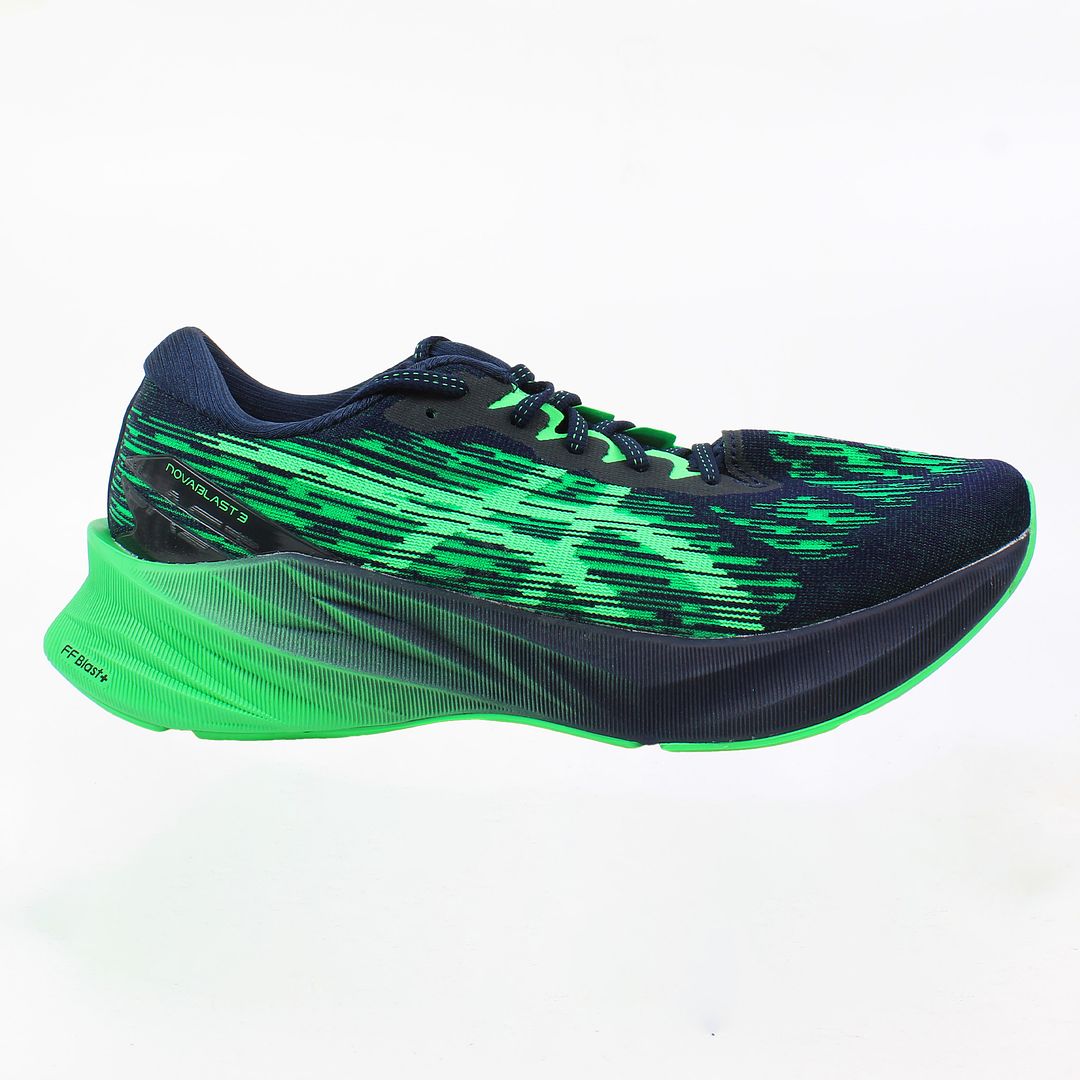 Asics Novablast 3 Mens Green Running Shoes No Box