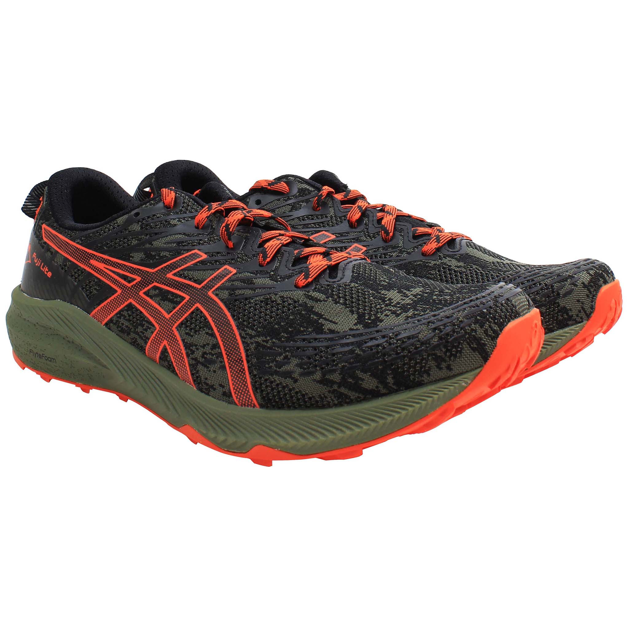 Asics Fuji Lite 3 Mens Green/Black Running Shoes