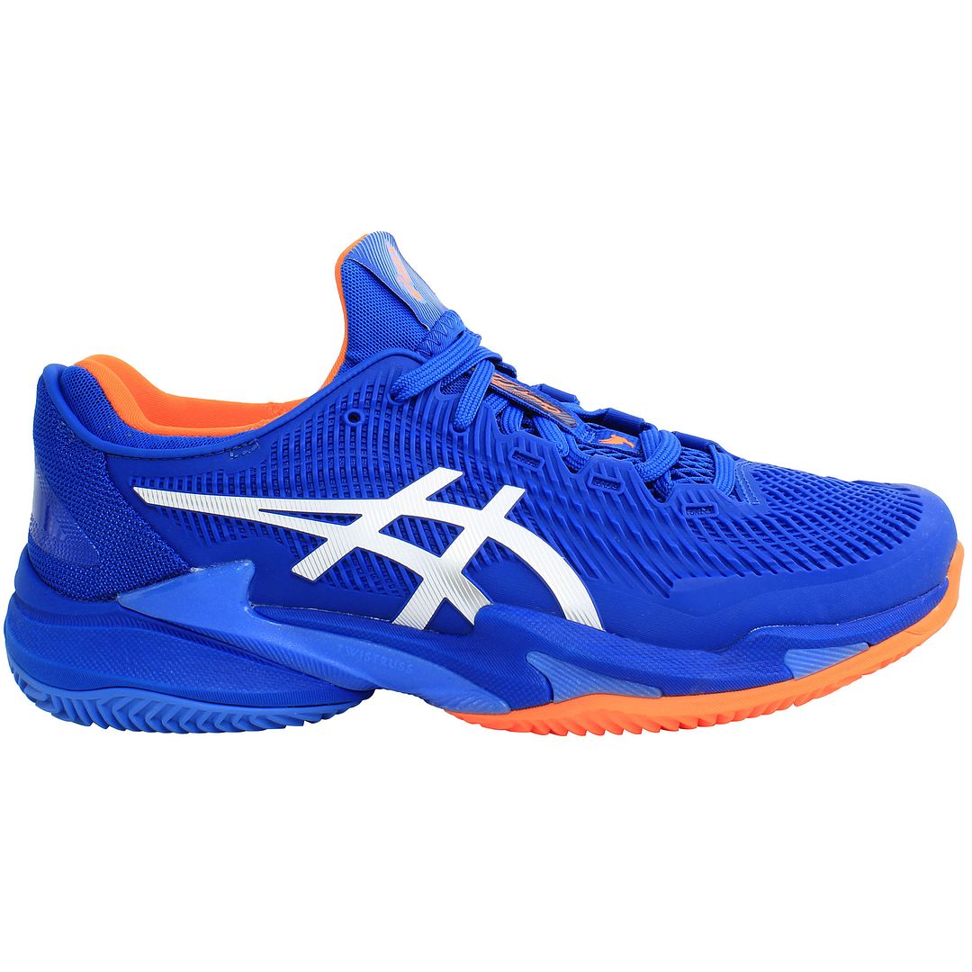 Asics Court FF 3 Novak Clay Mens Blue Tennis Shoes