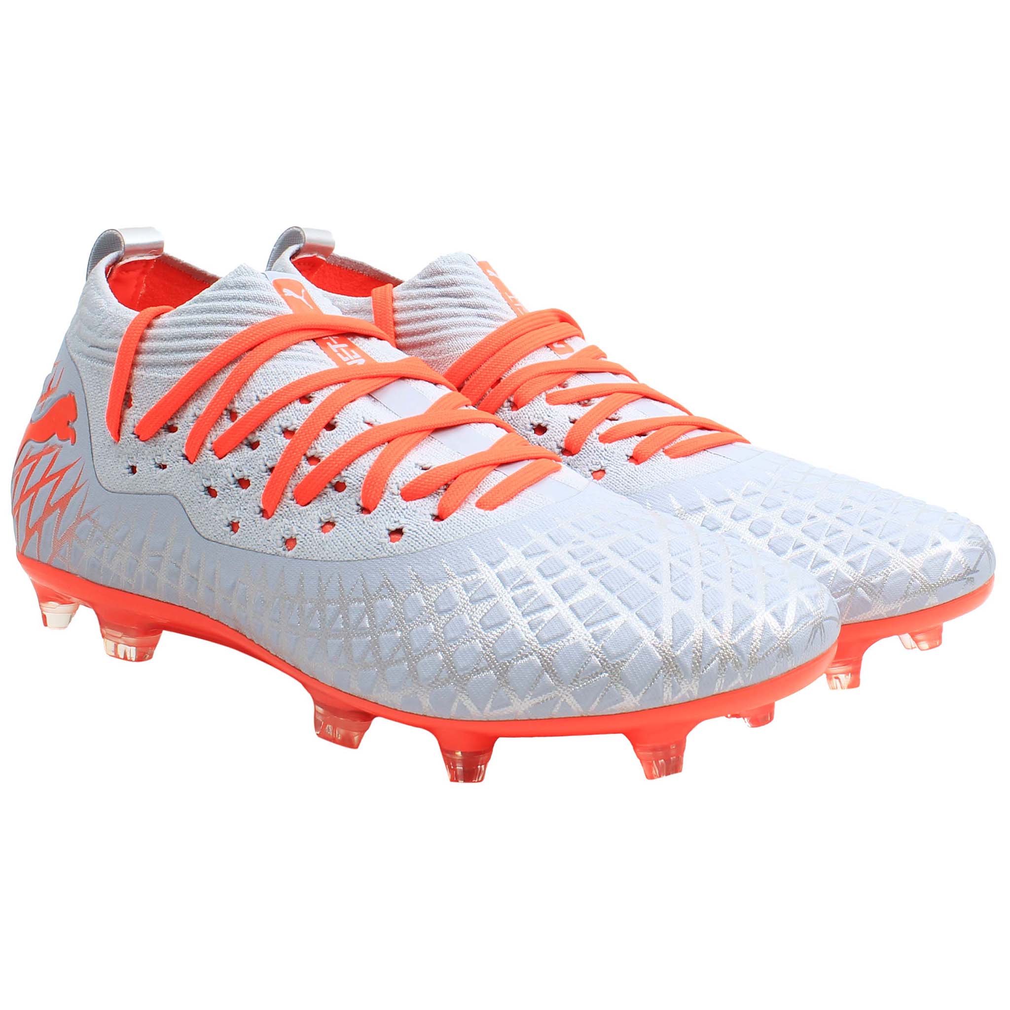 Puma Future 4.2 Netfit FG/AG Mens Silver Football Boots