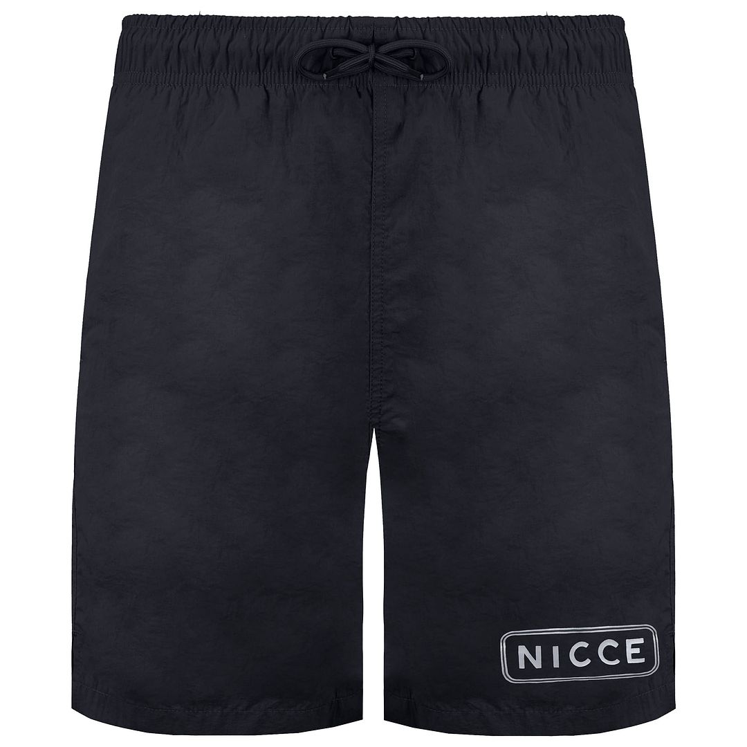 Nicce Plinth Mens Black Swim Shorts