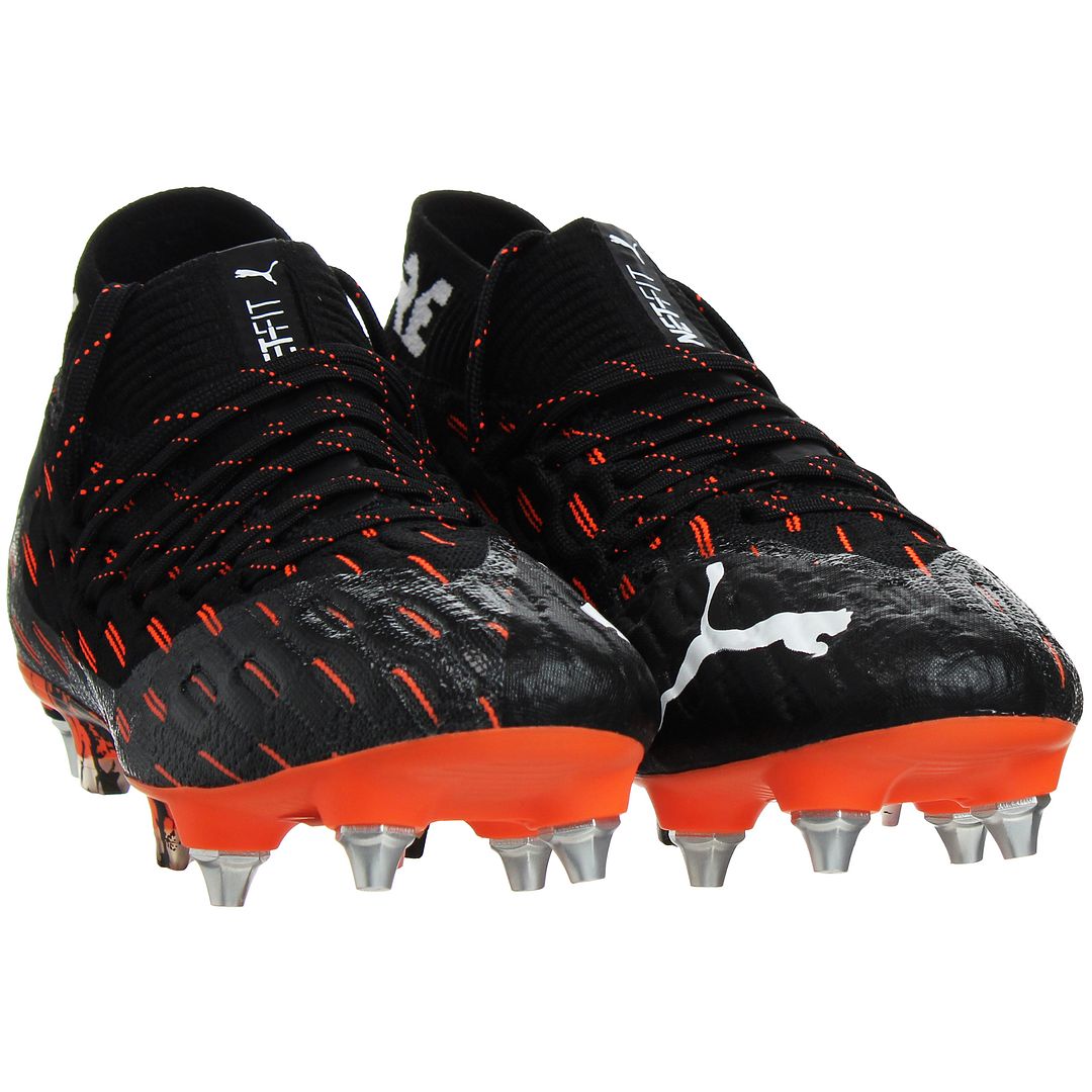 Puma Future 6.1 Netfit MxSG Mens Black/Orange Football Boots