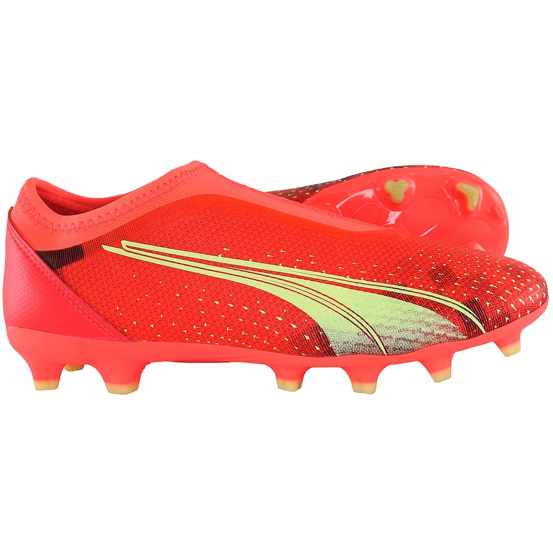 Puma Ultra Match LL FG/AG Kids Orange Football Boots