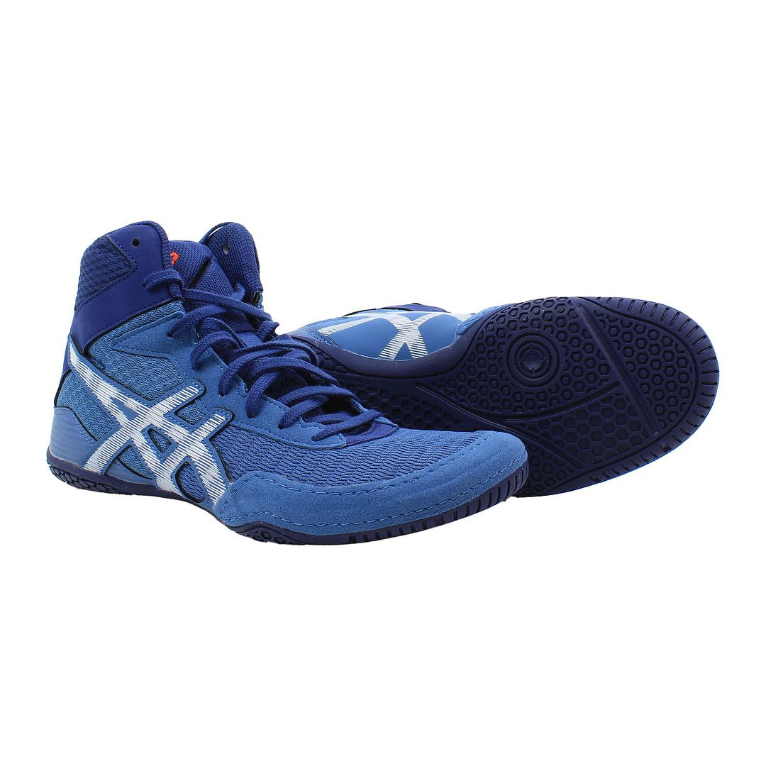 Asics Matcontrol 2 Mens Blue Wrestling Trainers NO BOX