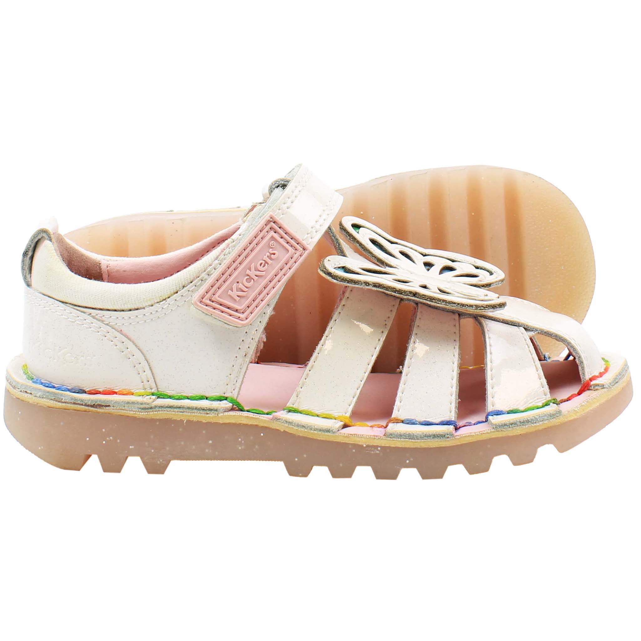 Kickers Faeries Kids White Sandals