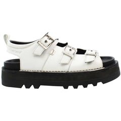 Kickers Knox Lo Womens White/Black Sandals