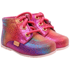 Kickers Hi B Ankle Kids Pink Boots