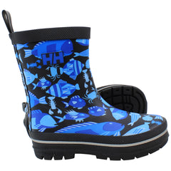 Helly Hansen Splash Print Kids Blue Wellingtons