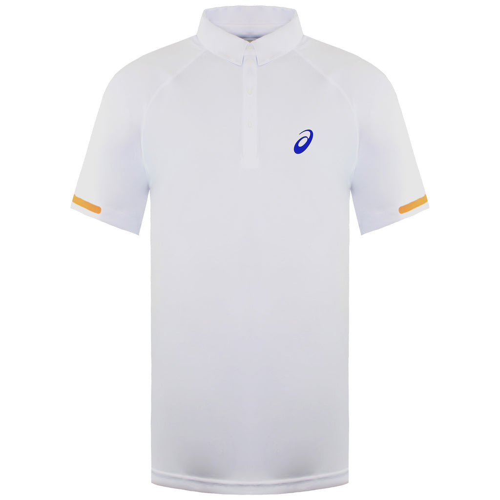 Asics Athlete Mens White Tennis Polo Shirt