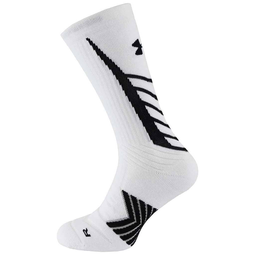 Under Armour Undeniable Mens White/Black Crew Socks